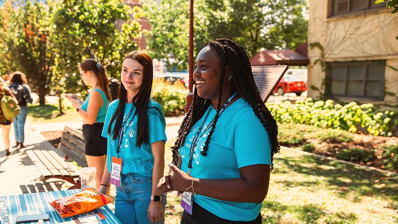 wellness students outside