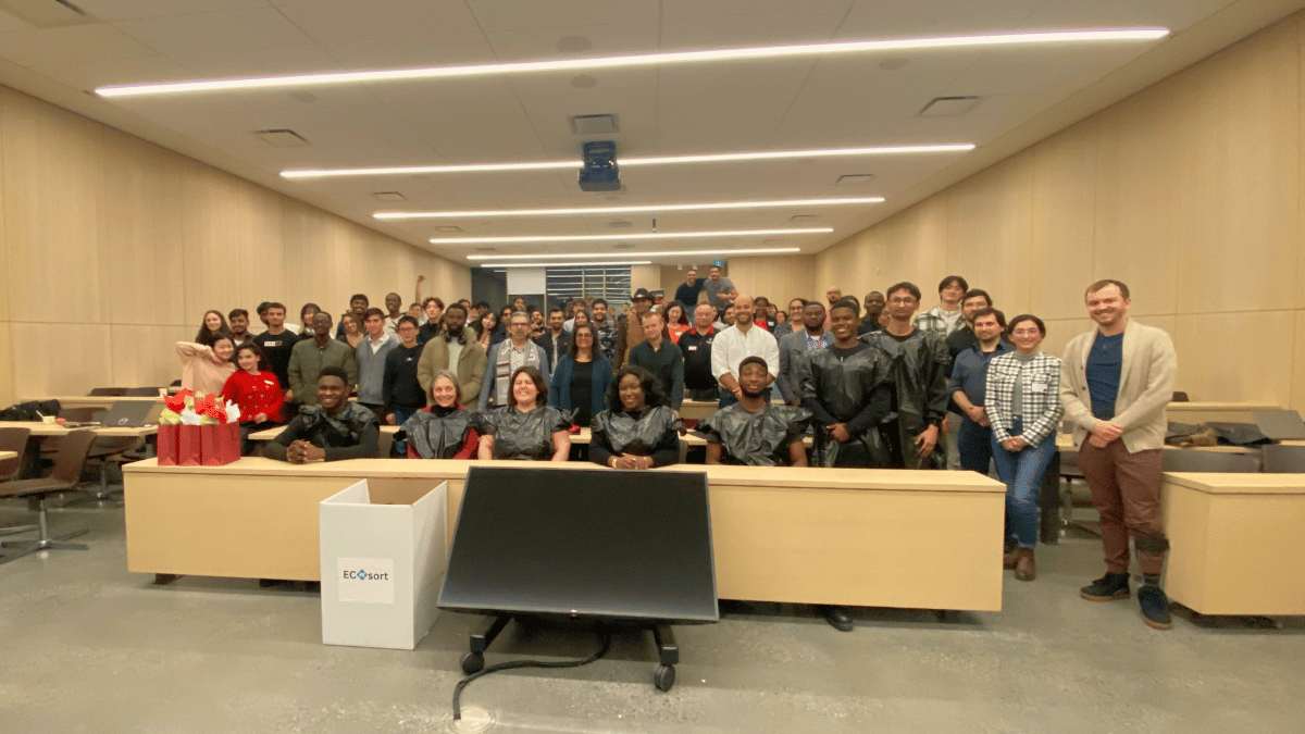 Group of participants, judges and organizers at The Crunch event.