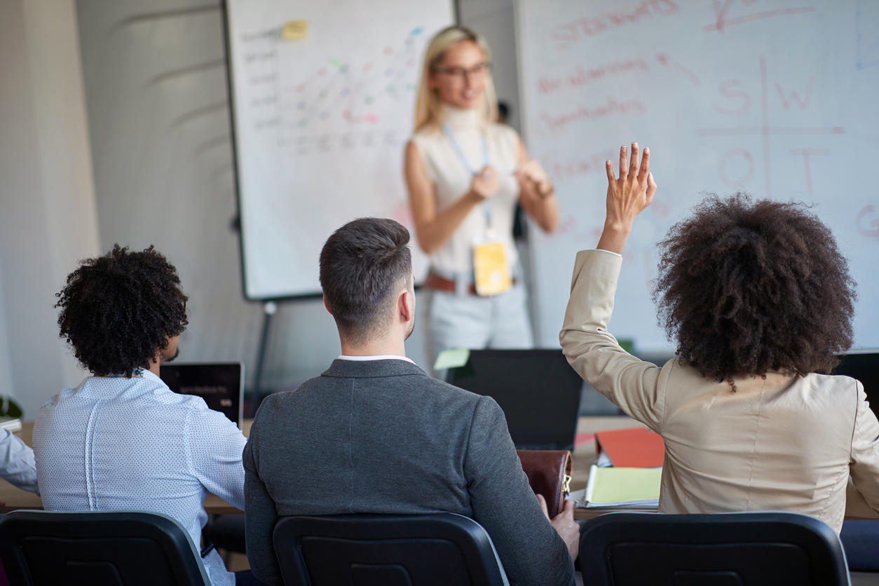 people receiving training in classroom