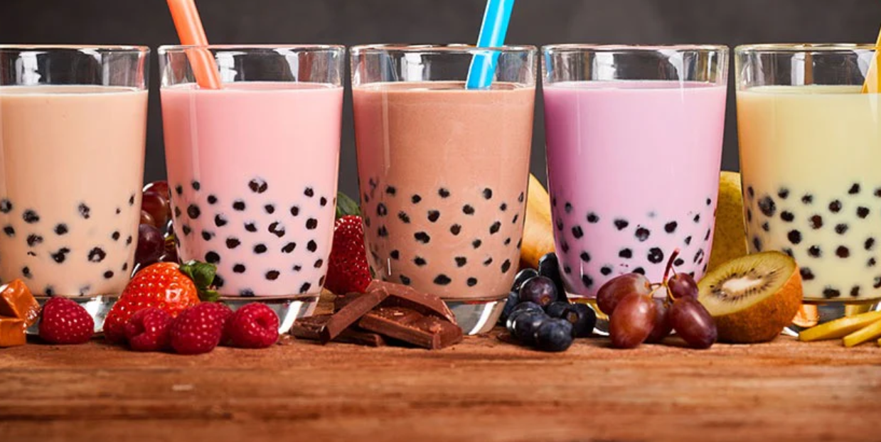 Bubble tea on table 