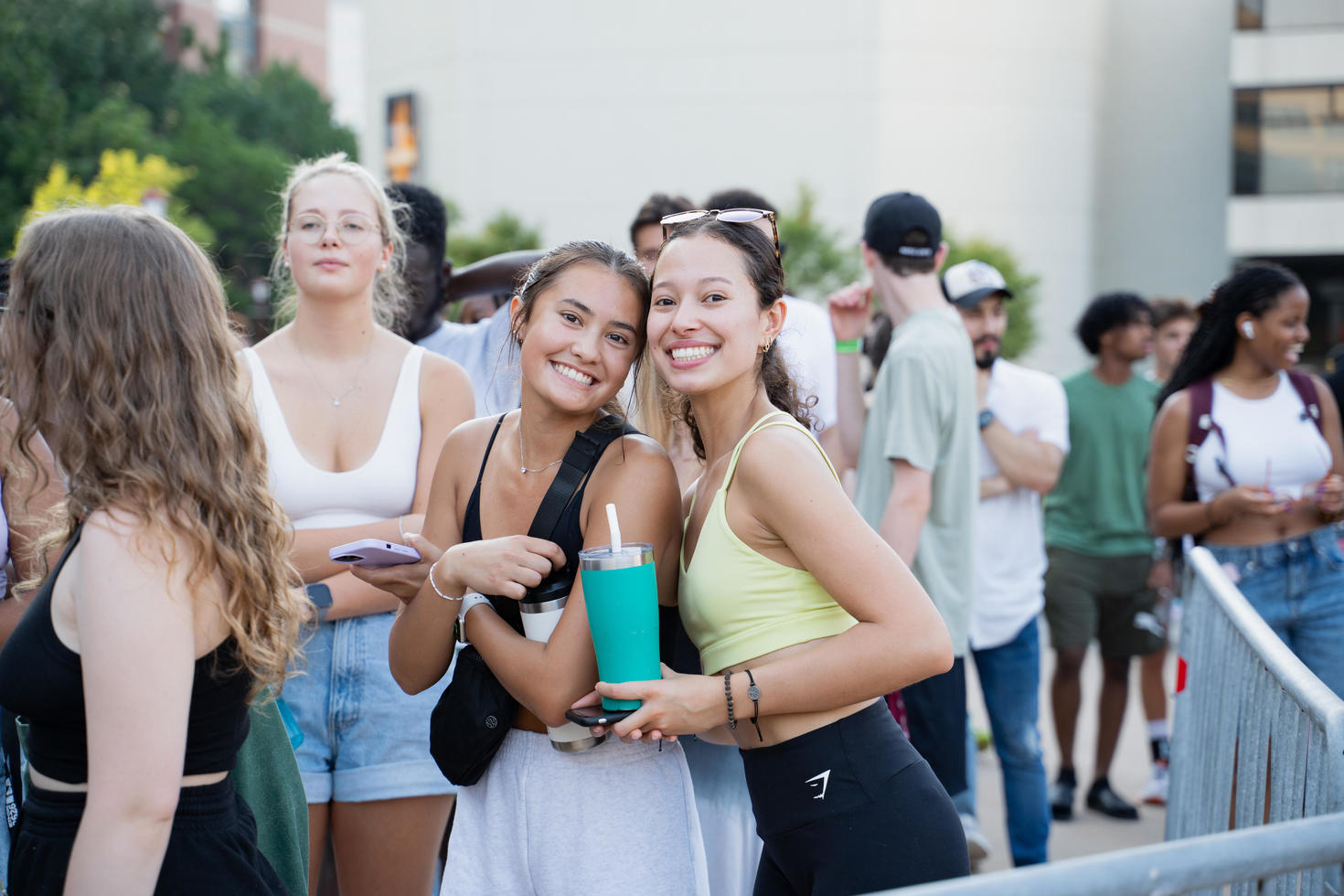 Two students during Welcome Week.