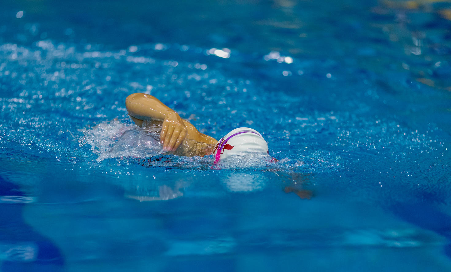 A person swimming