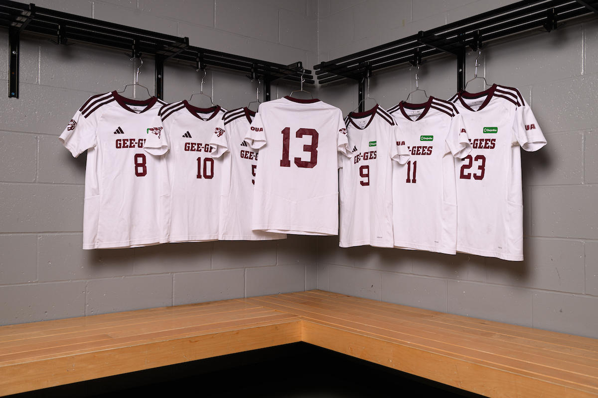locker room with jersey