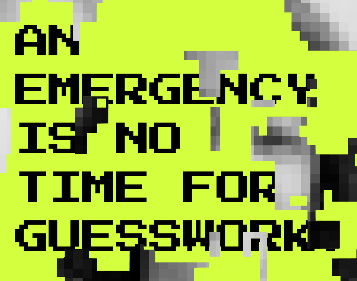 branded are you ready graphic of pixilated person with green overlay and chopped text
