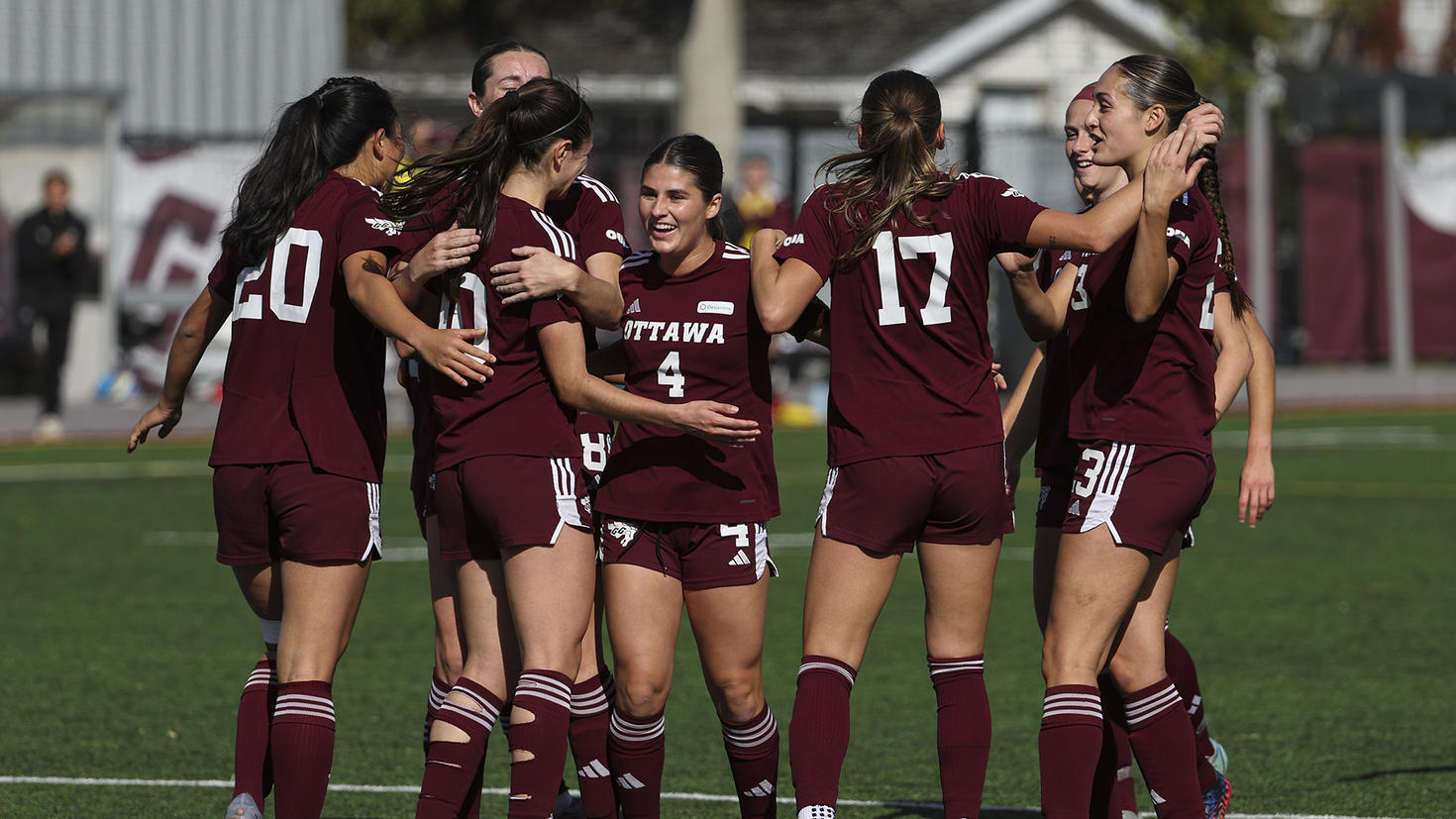 Gee-Gees women's soccer players