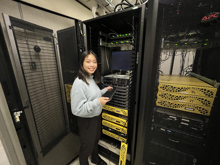 student with servers