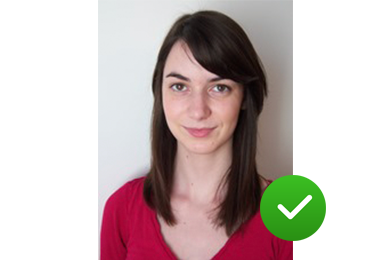 Faceshot of a student with white background