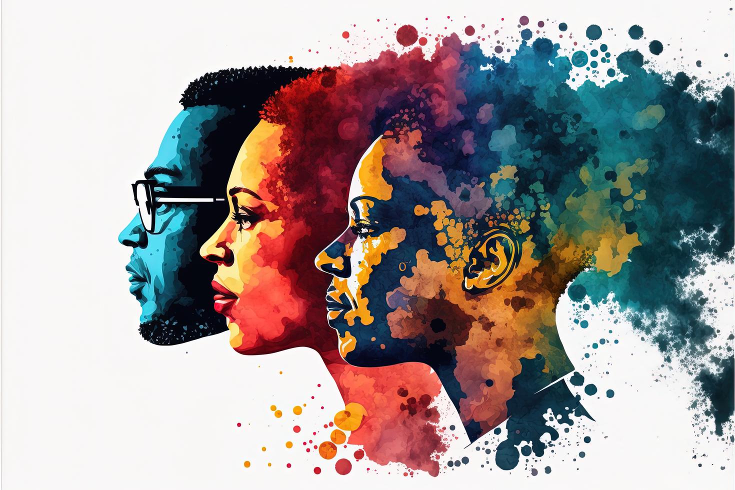 Illustration de personnes pour le mois de l'histoire des Noirs
