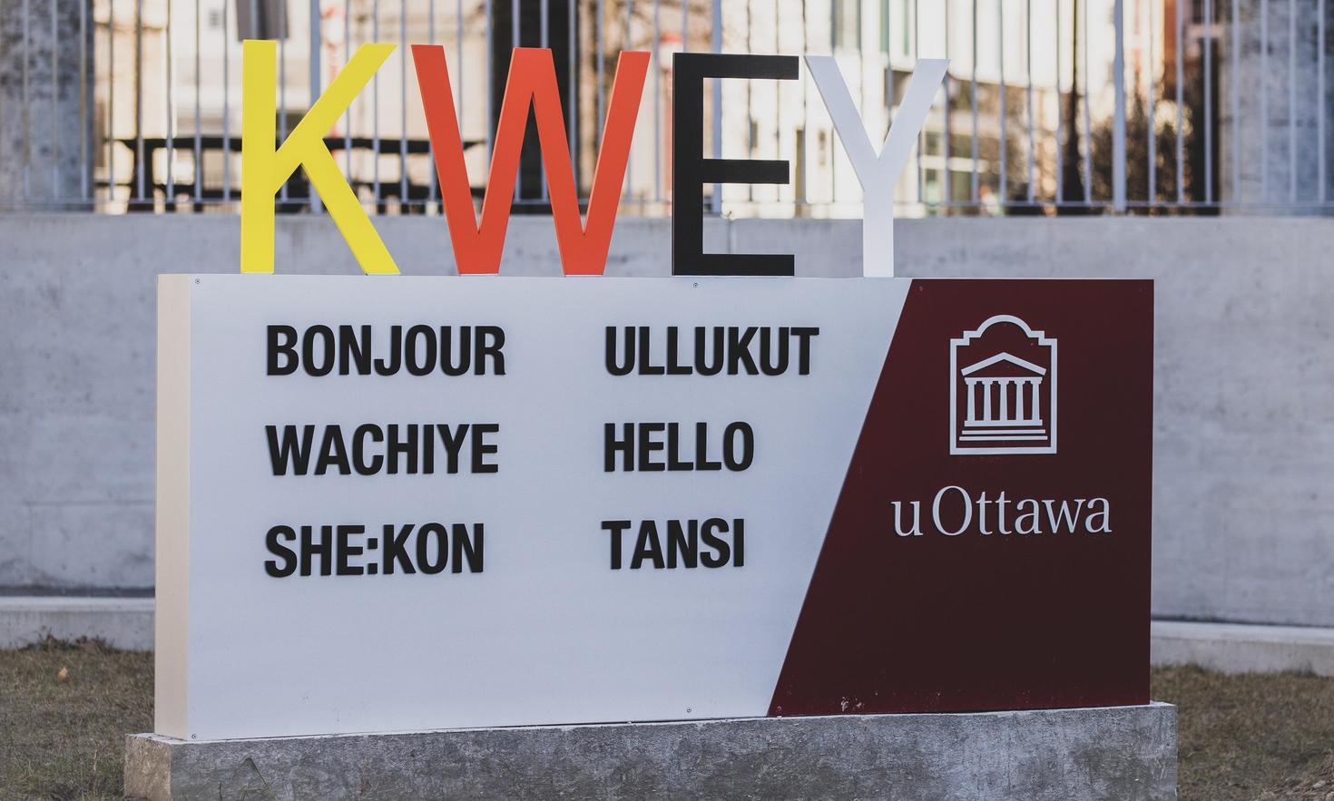 Enseigne de bienvenue - Kwey