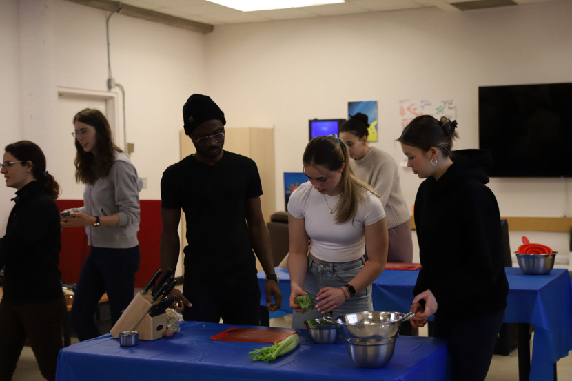 Students cooking