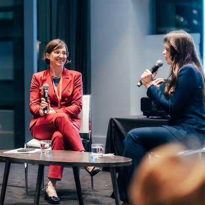 Marie-Eve Sylvestre speaking in Toronto