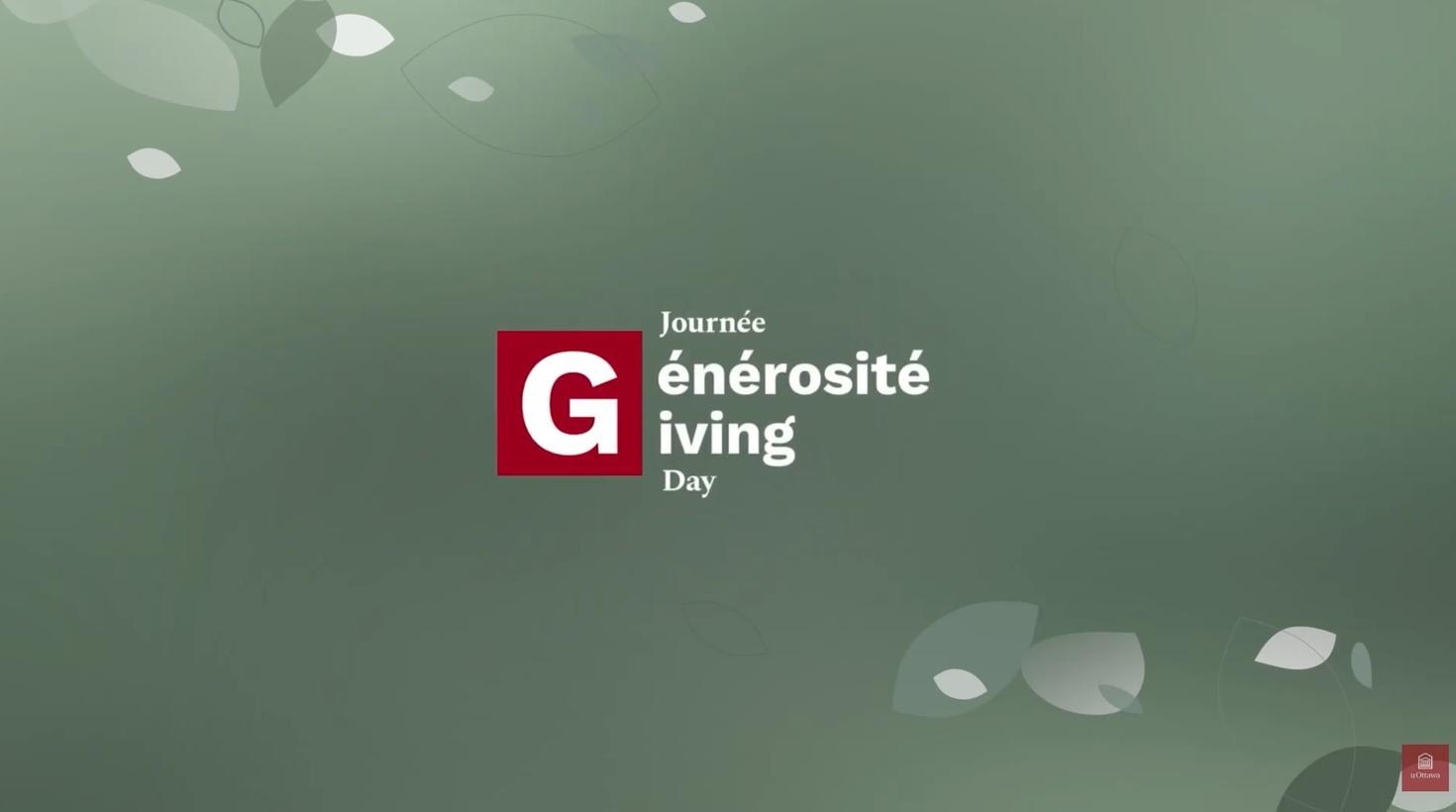 Logo de Giving Day à l'écran