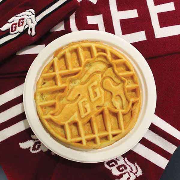 Gaufre avec le logo des Gee-Gees