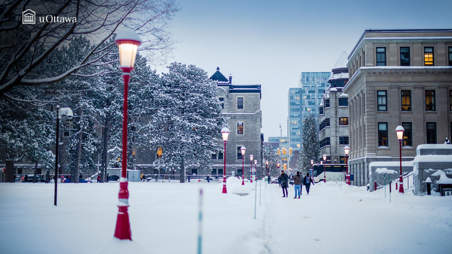 Campus uOttawa à l'hiver