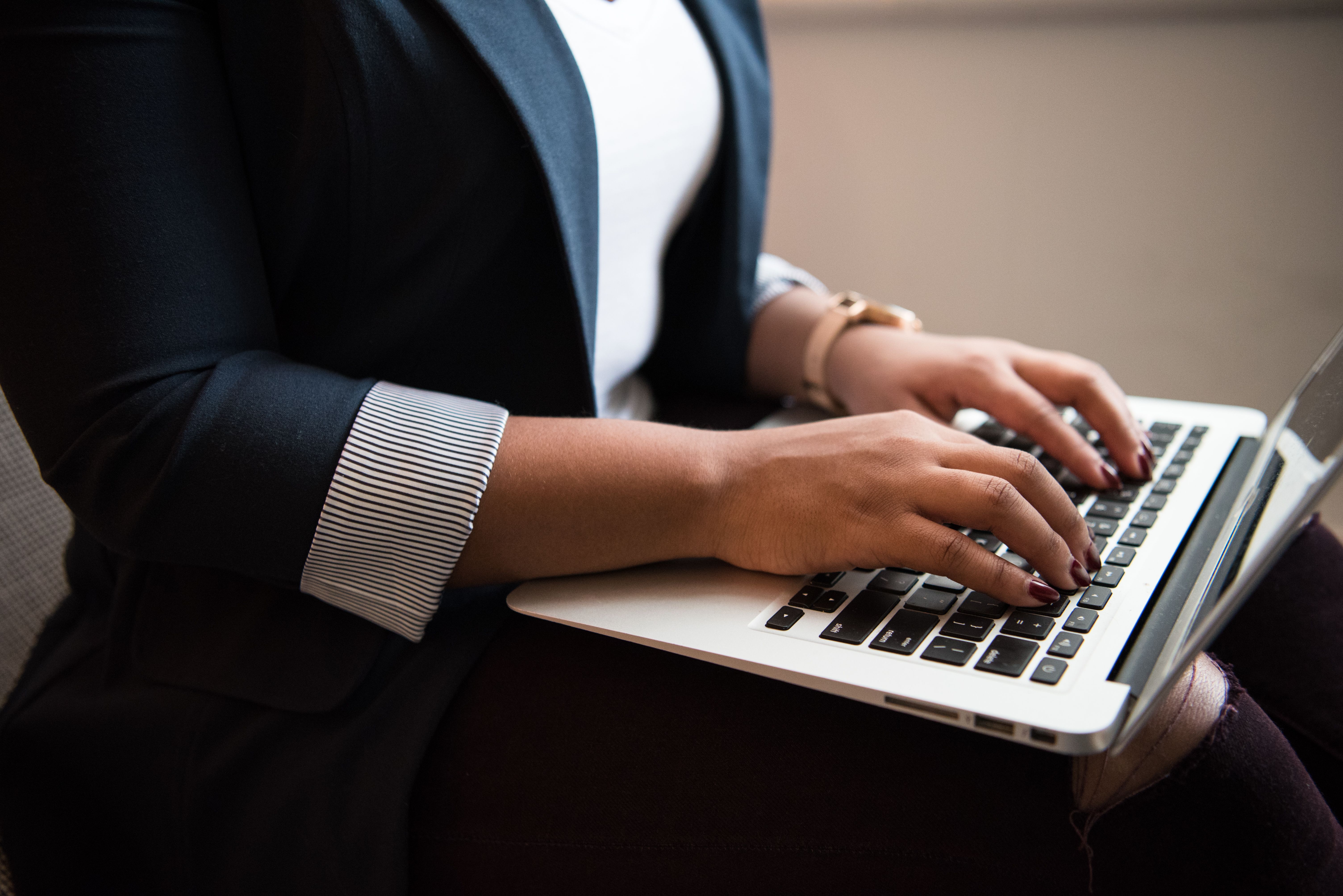 recruiter on laptop