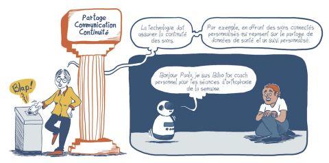 Bande dessinée en français sur les soins de santé