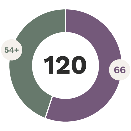 graphique circulaire qui représente les proportions des crédits d'un baccalauréat spécialisé