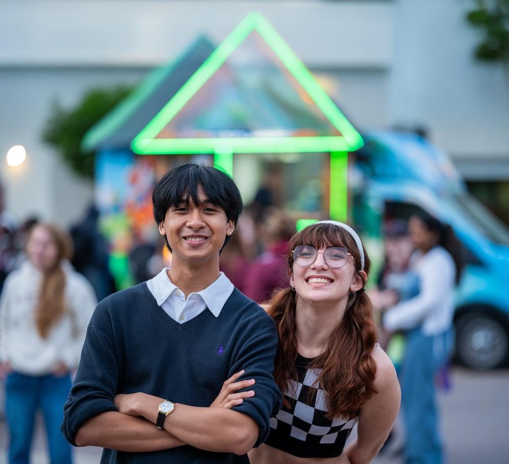 des étudiants à la semaine d'accueil