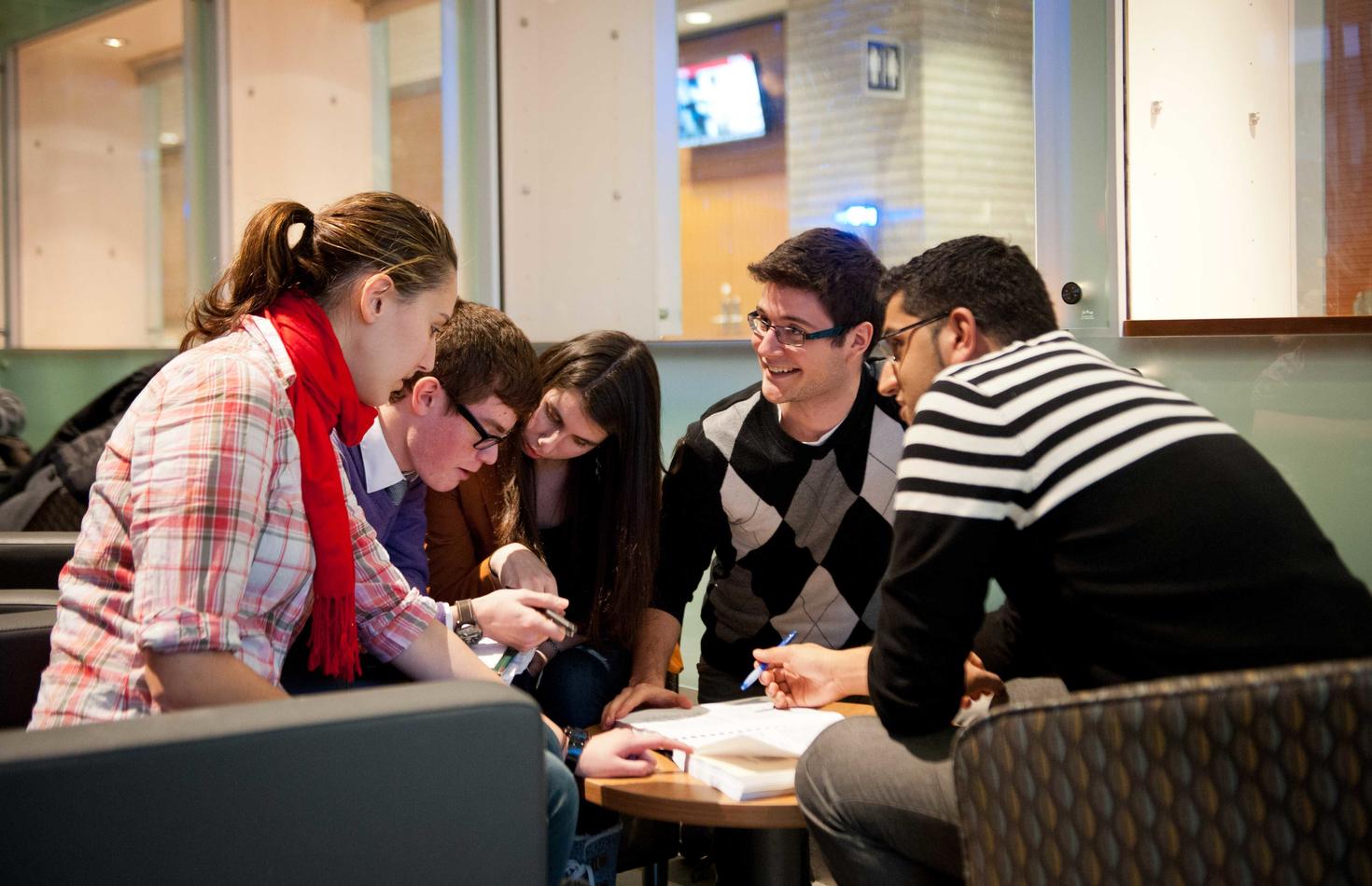 Group of students studying