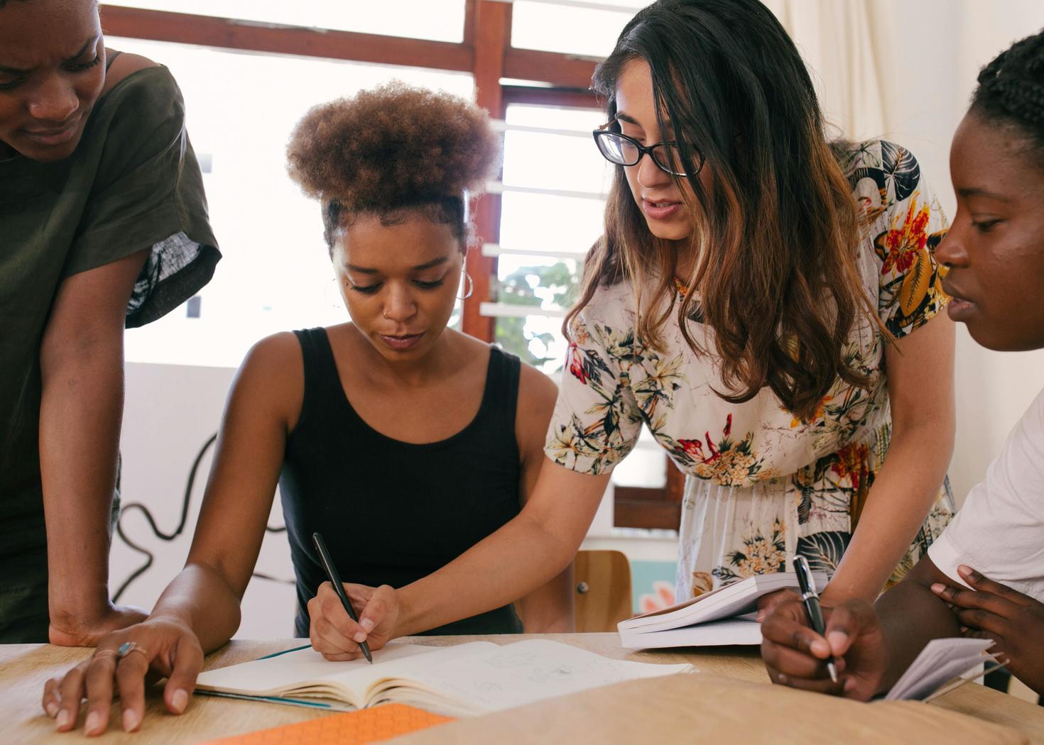 People working on a project