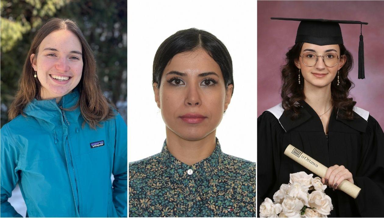 Collage photo de Roxana Gorodnichy, Éloïse Côté et Farinaz Basmechi.