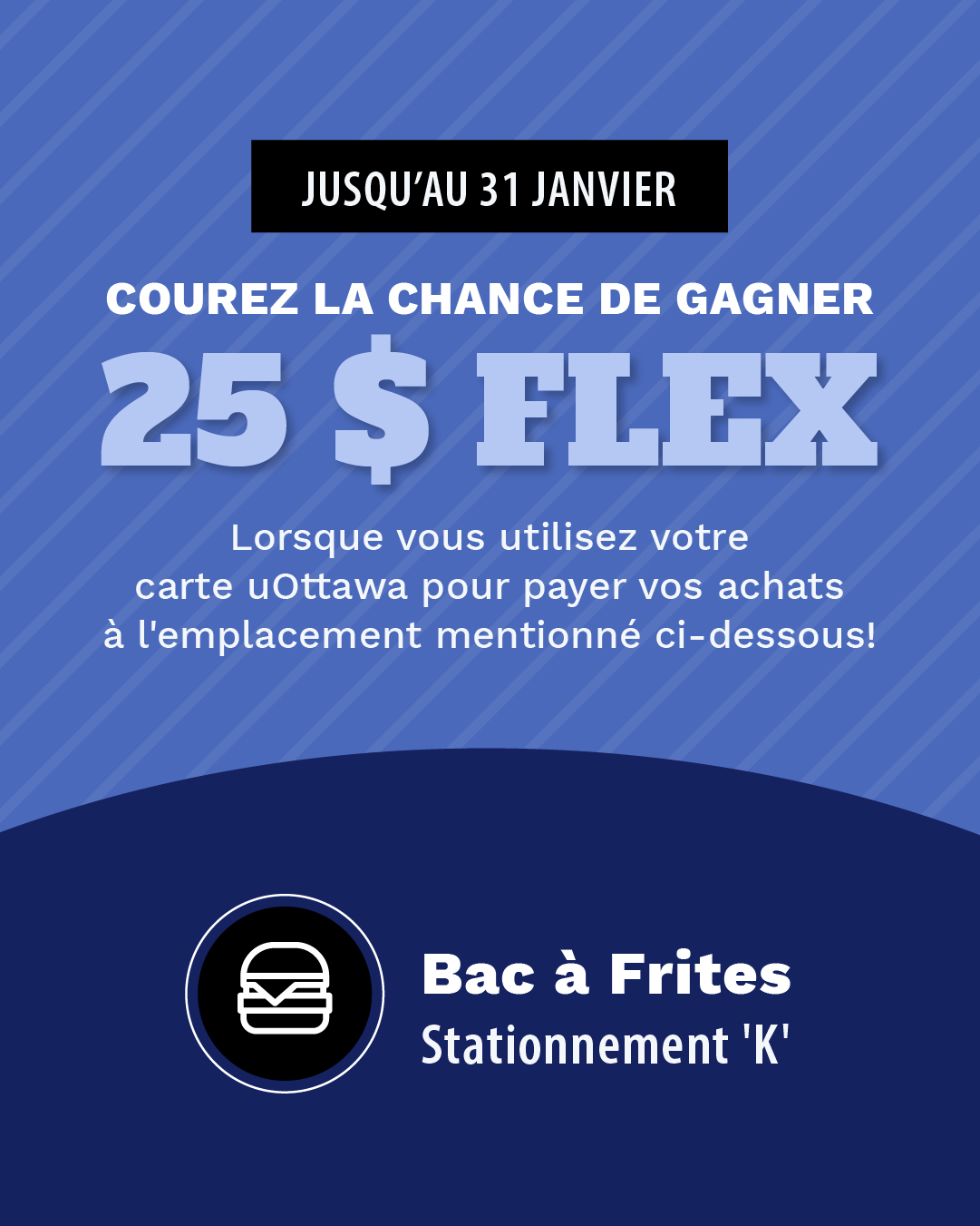 courez la chance de gagner $25 flex