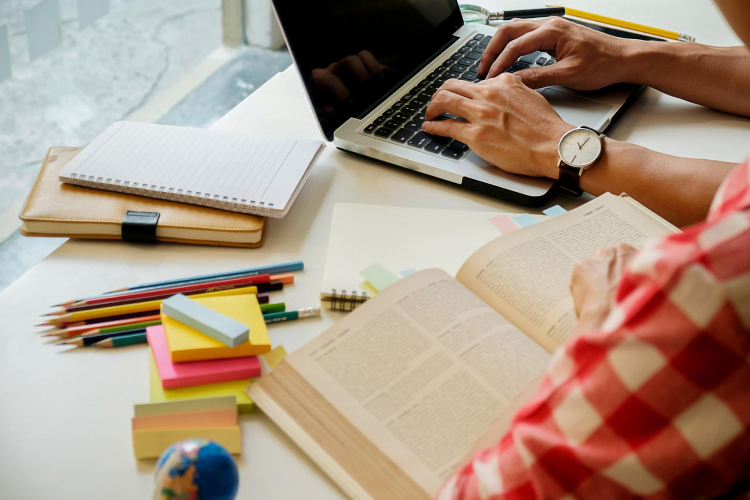 students studying