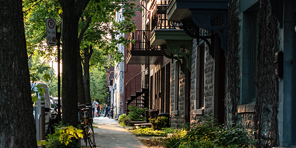 Quartier résidentiel de Montréal.