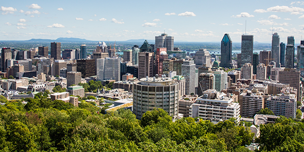 Vue de la ville de Montréal.