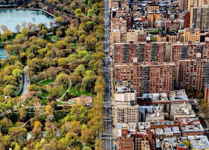 Vue sur le centre ville de New York avec son Central Park