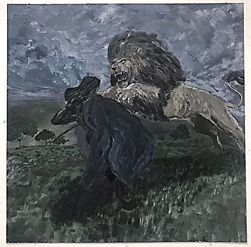 Chasseur Vs Roi lion artwork