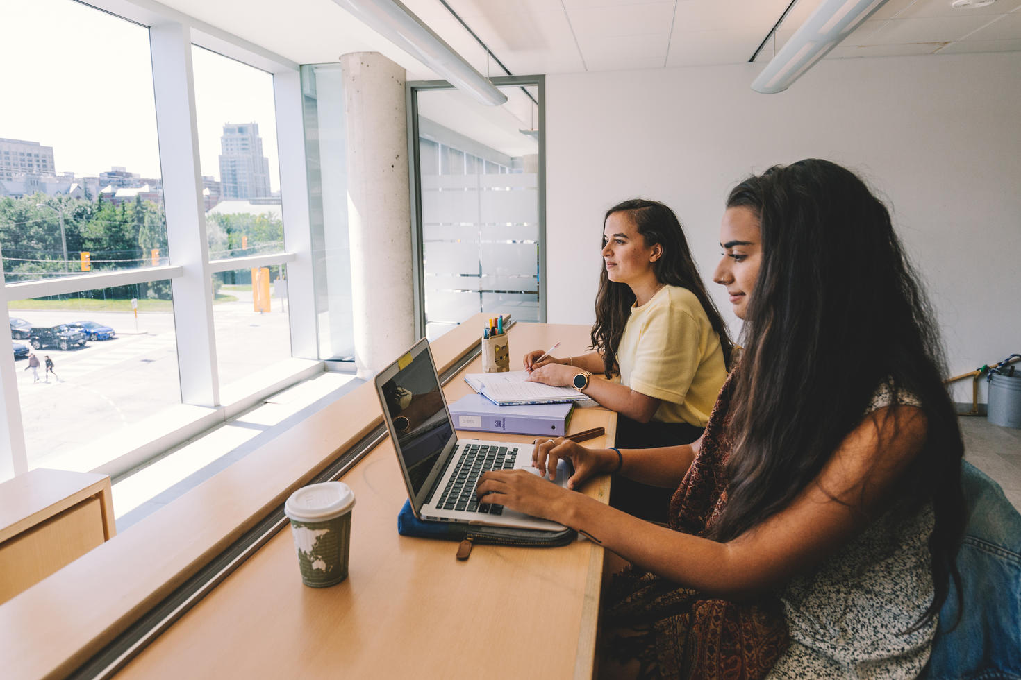 Students studying together