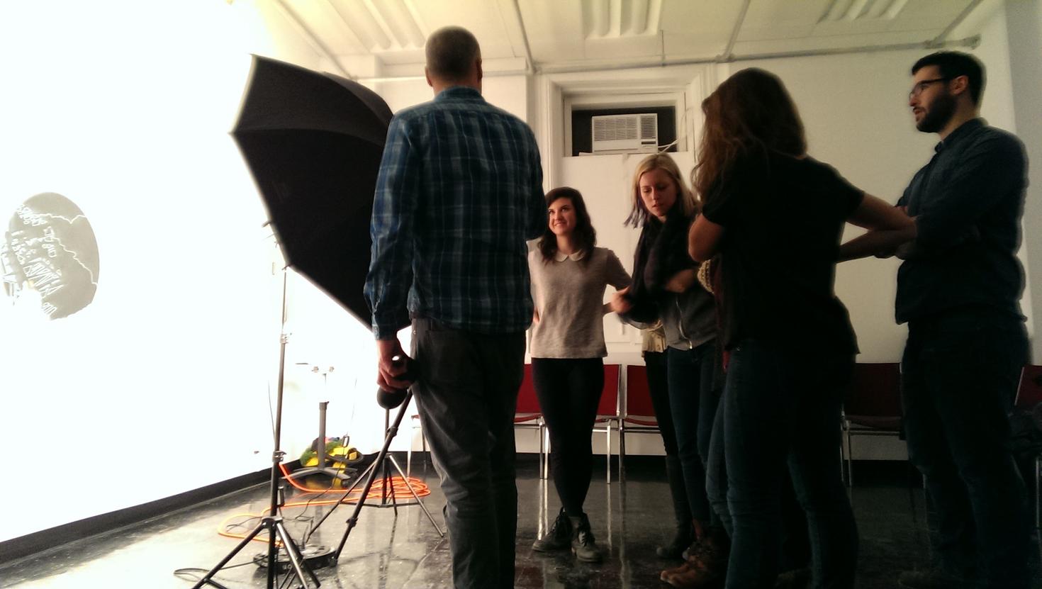 photo studio with students