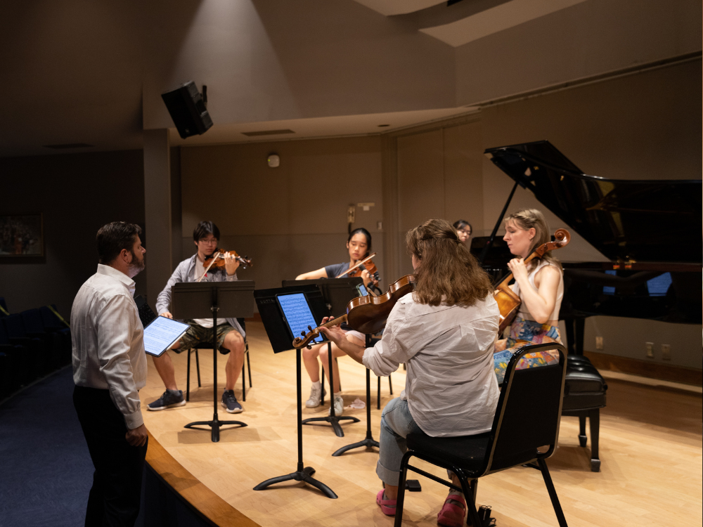 Professor and Piano Quintet in Pérez Hall