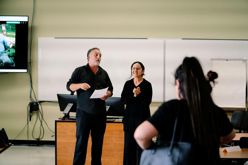 Professeur  Pierrot Ross-Tremblay et Professeure Nawel Hamidi