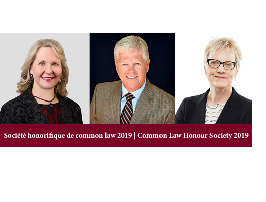 Mme Katherine Cooligan, LL.B. 1989, M. Marc Jolicoeur, LL.B. 1978, et Mme Godyne Sibay, LL.B. 1983