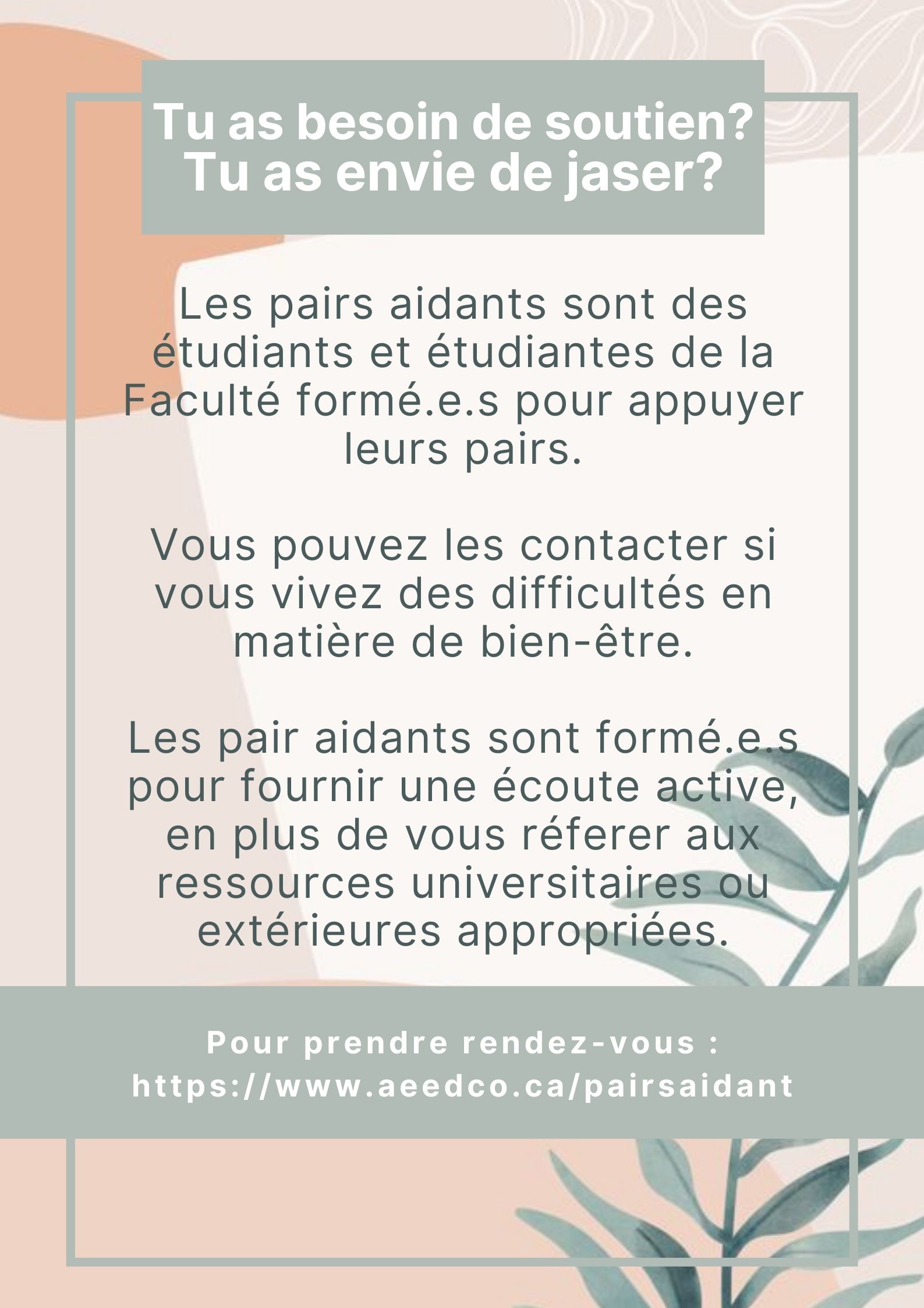 Les pairs aidants