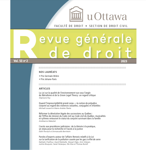 Revue générale de droit v53 no2