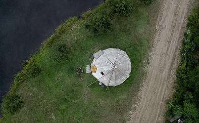 Tente vu de haut