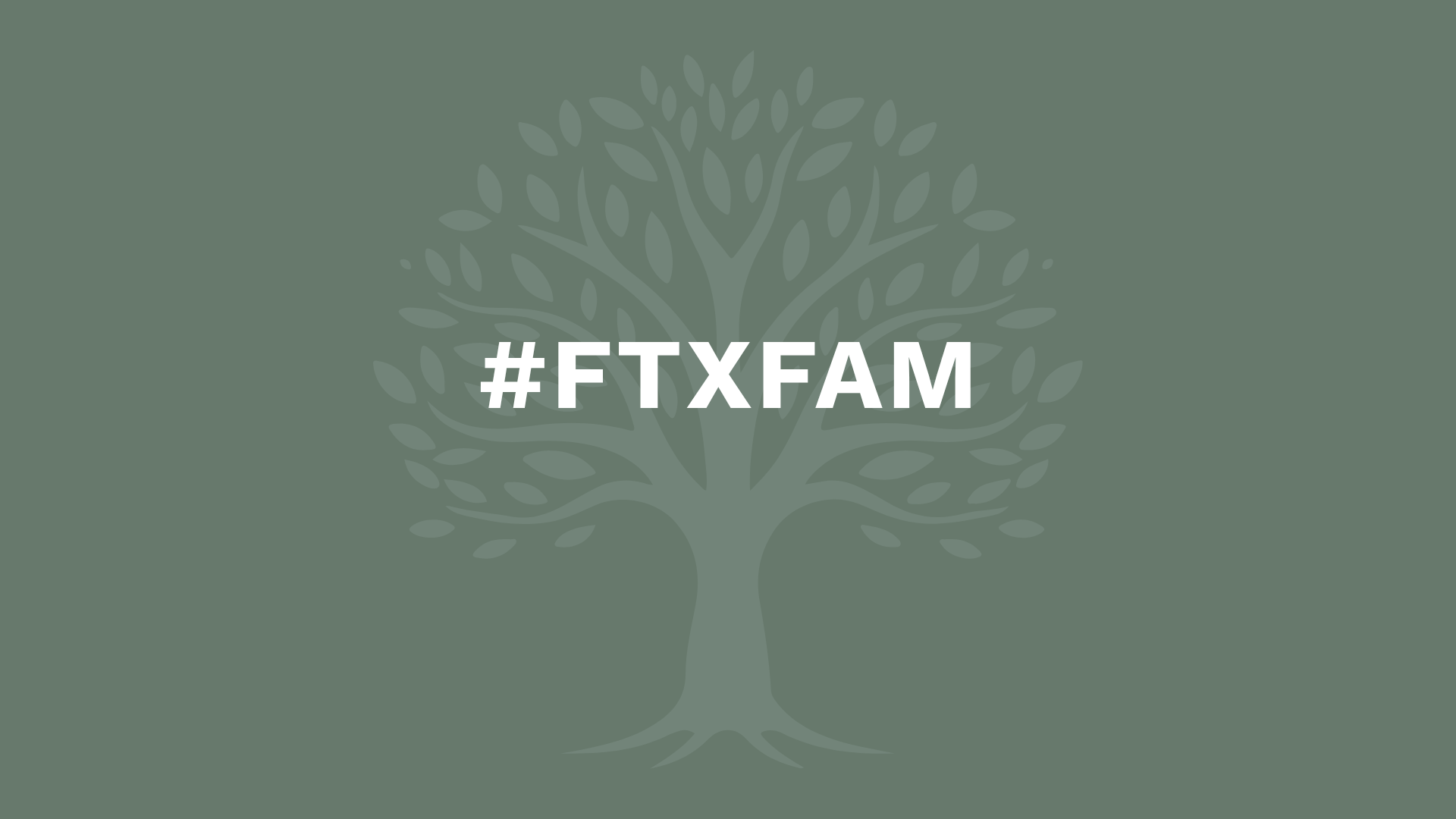 Tree on a green background with text over it