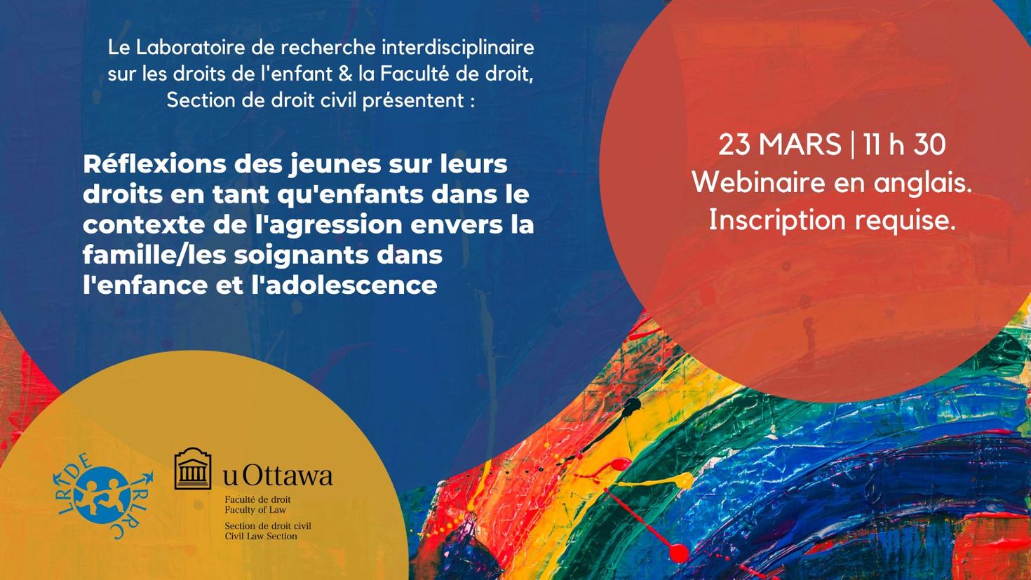 Webinaire le 23 mars : Réflexions des jeunes sur leurs droits en tant qu'enfants