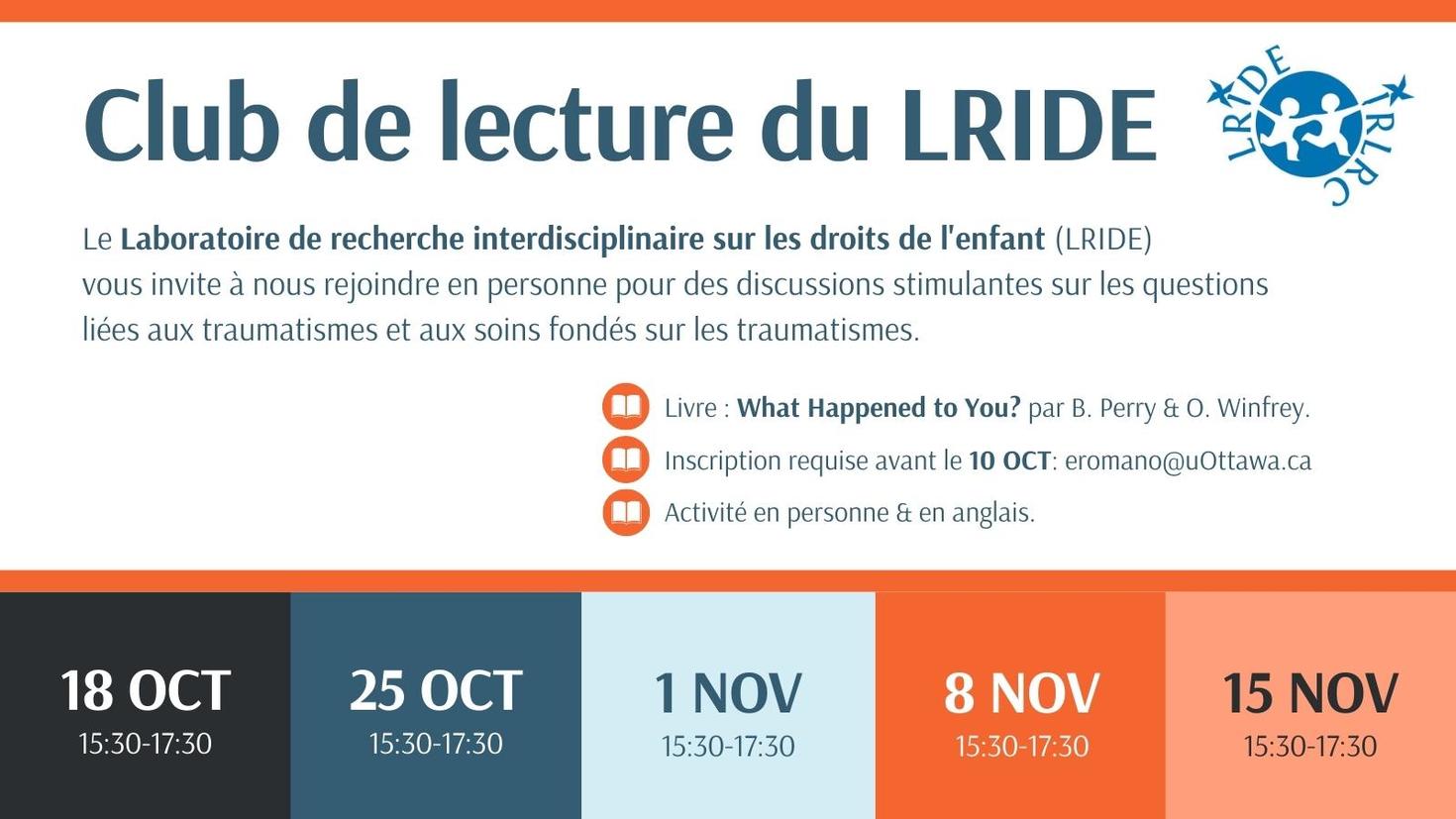 Club de lecture du LRIDE