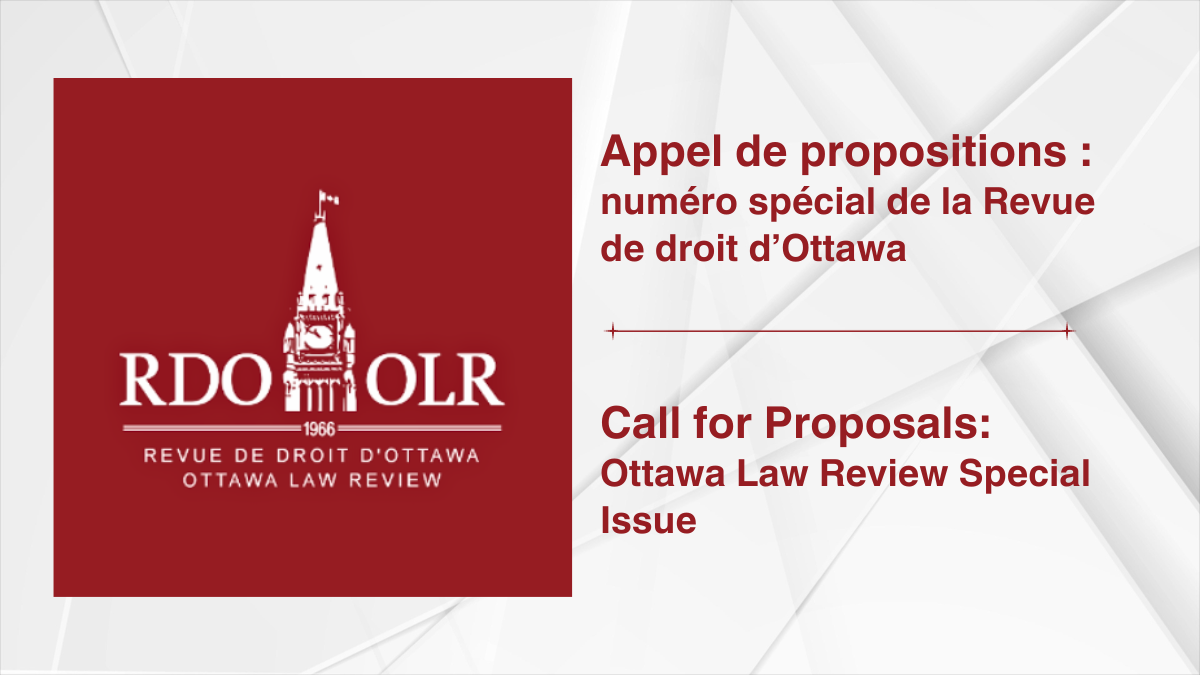 Ottawa Law Review logo with Call for proposals text