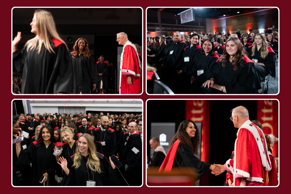 Image candides de la graduation.