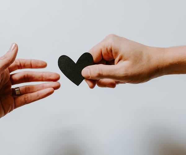 Handing heart over
