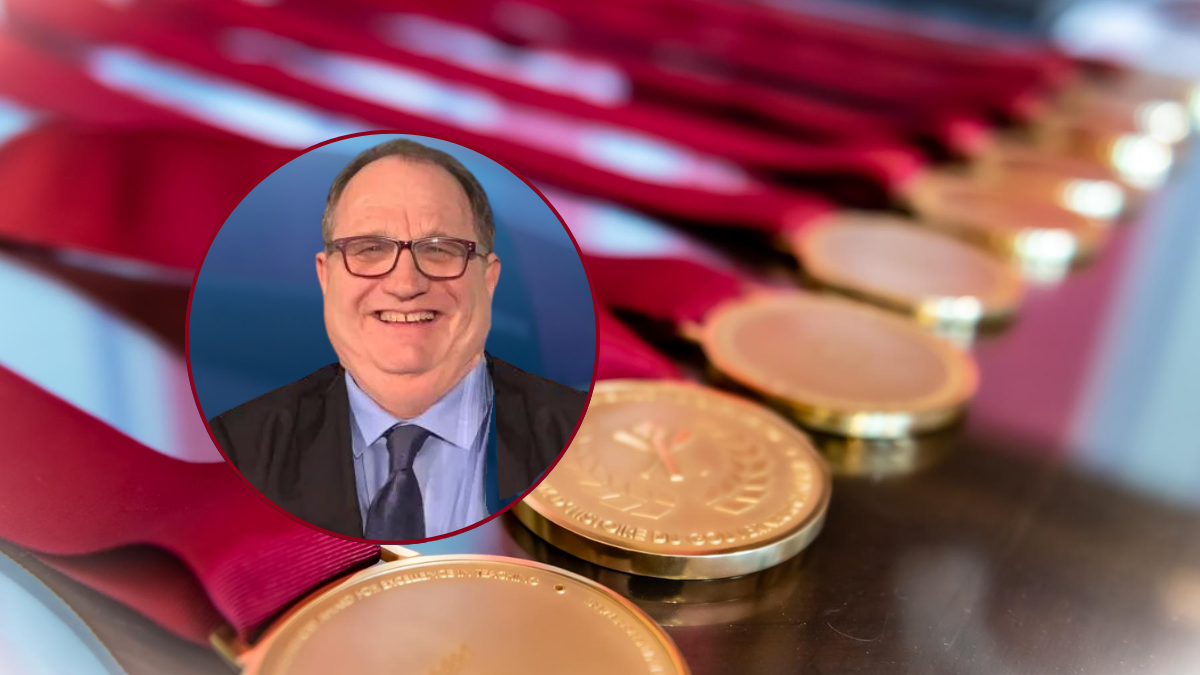 Mark Bourrie inset, background of GG Award medals