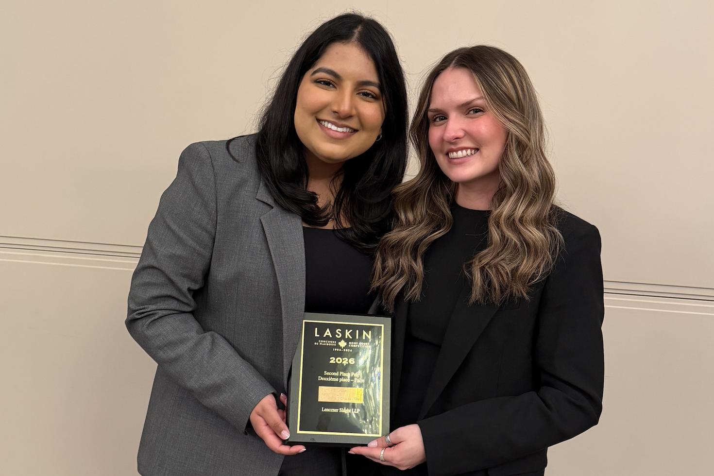 Karishma Litt et Camille Bourque, finalistes du concours Laskin 2026