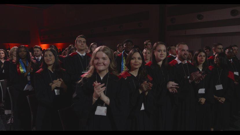 Étudiants de droit civil lors de la collation des grades