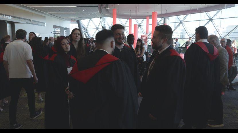 Étudiant de droit civil lors de la collation des grades