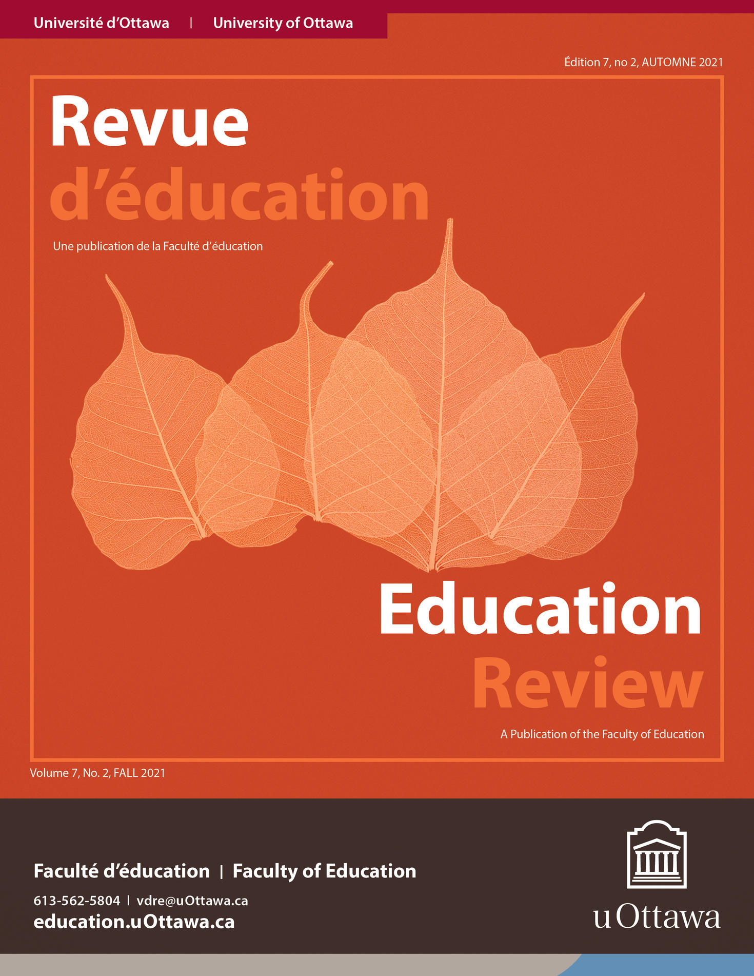 Couverture de la Revue de l'éducation.